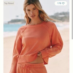 Anthropologie Vibrant Orange Sweatshirt